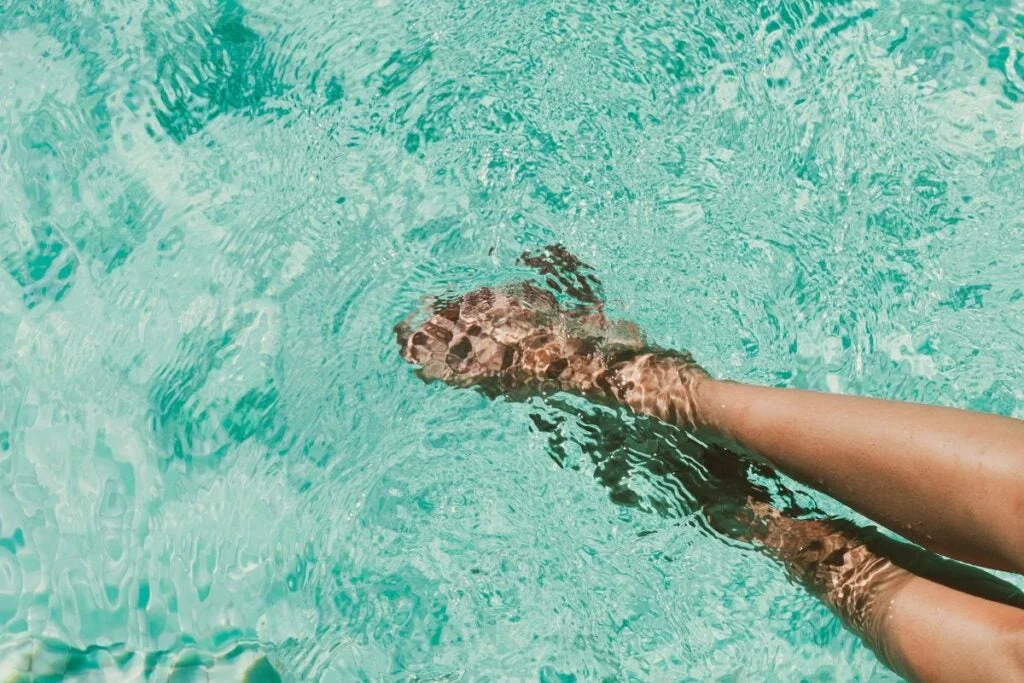 foot in the water mikveh