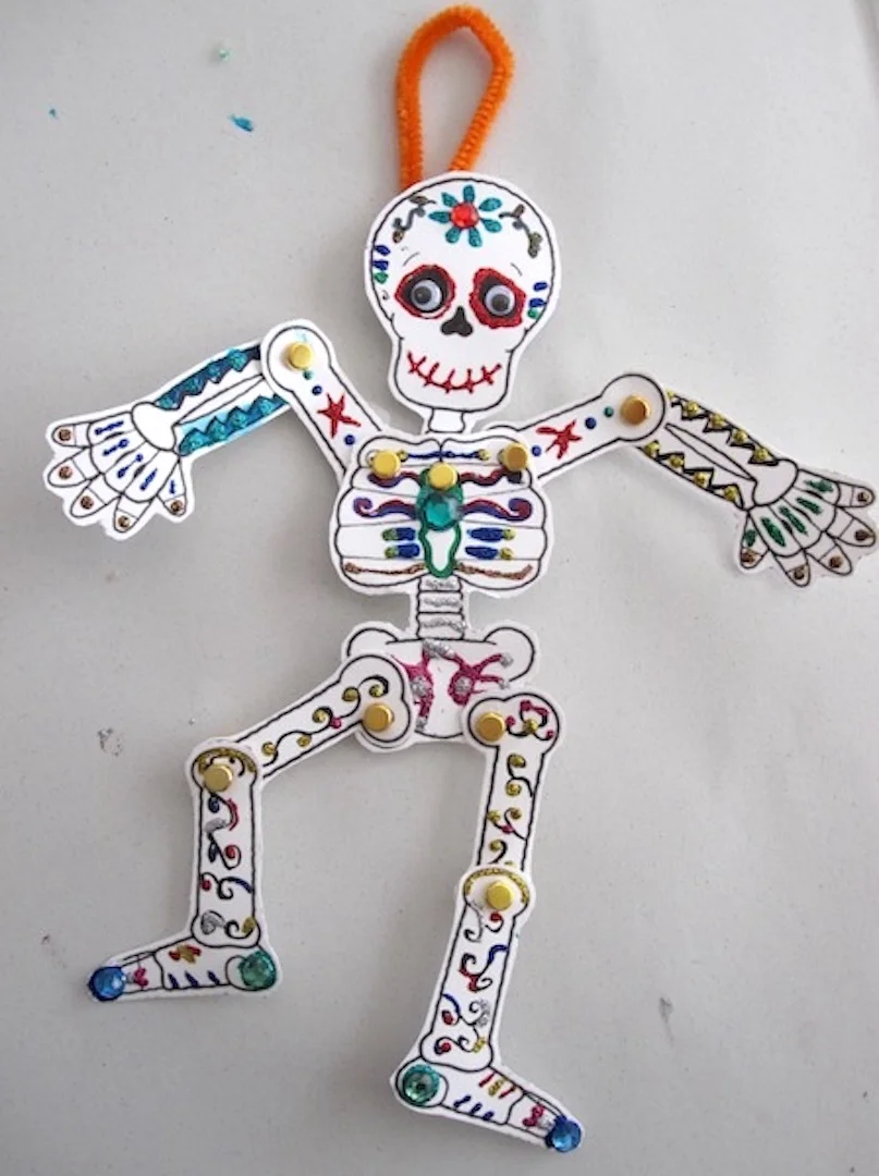 Create a Fun and Festive Slinky Skeleton for Halloween or Día de los Muertos