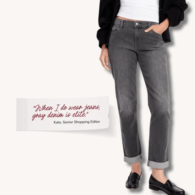 Fall wardrobe staples gray old navy jeans
