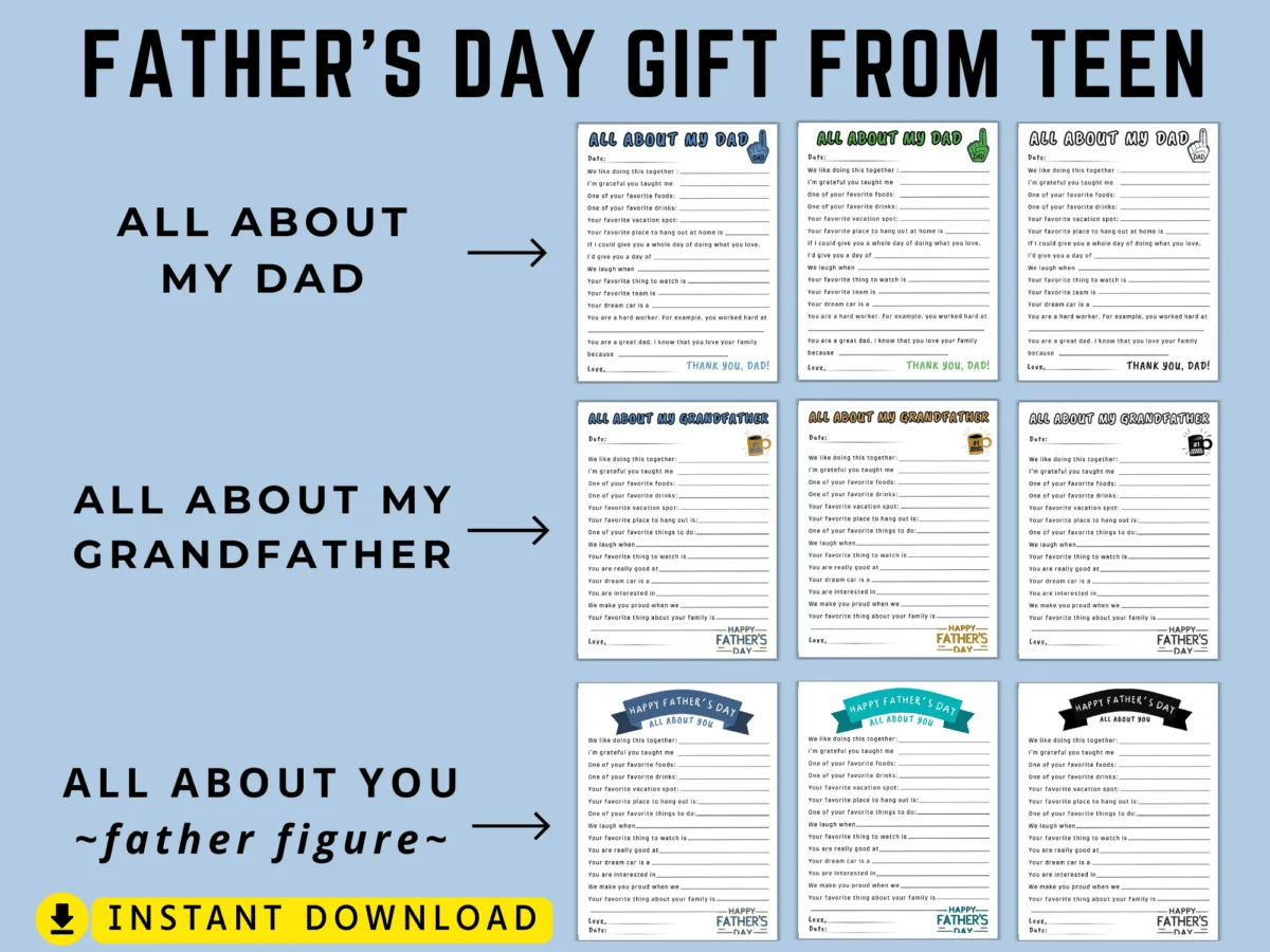Father’s Day Printable from Teen