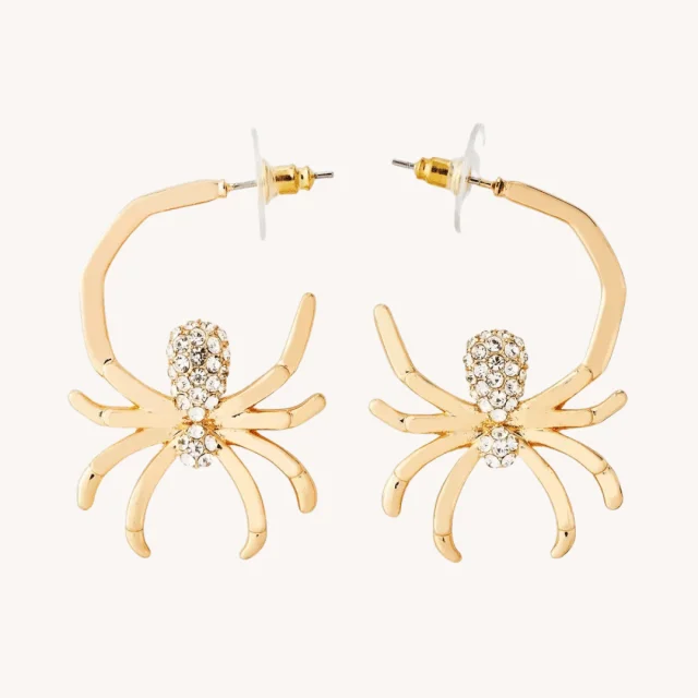 Boo Basket Sugarfix by BaubleBar Statement Spinners Hoop Spider Earrings