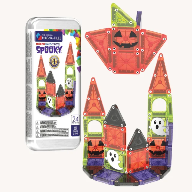 Boo Basket MAGNA-TILES microMAGS 24-Piece Spooky Travel Set