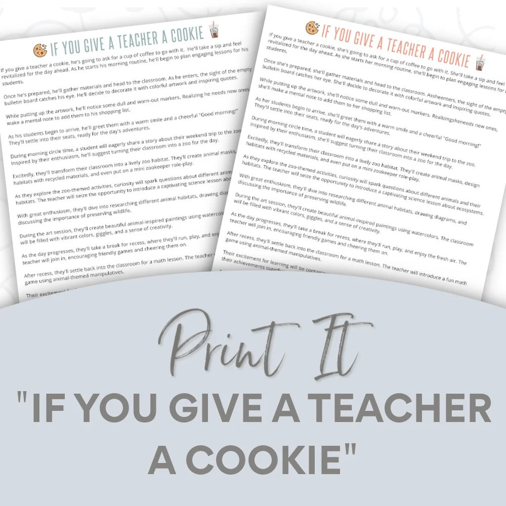 if you give a teacher a cookie