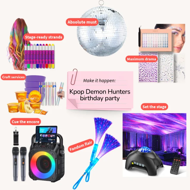 Kids Birthday Party Ideas Kpop Demon Hunters
