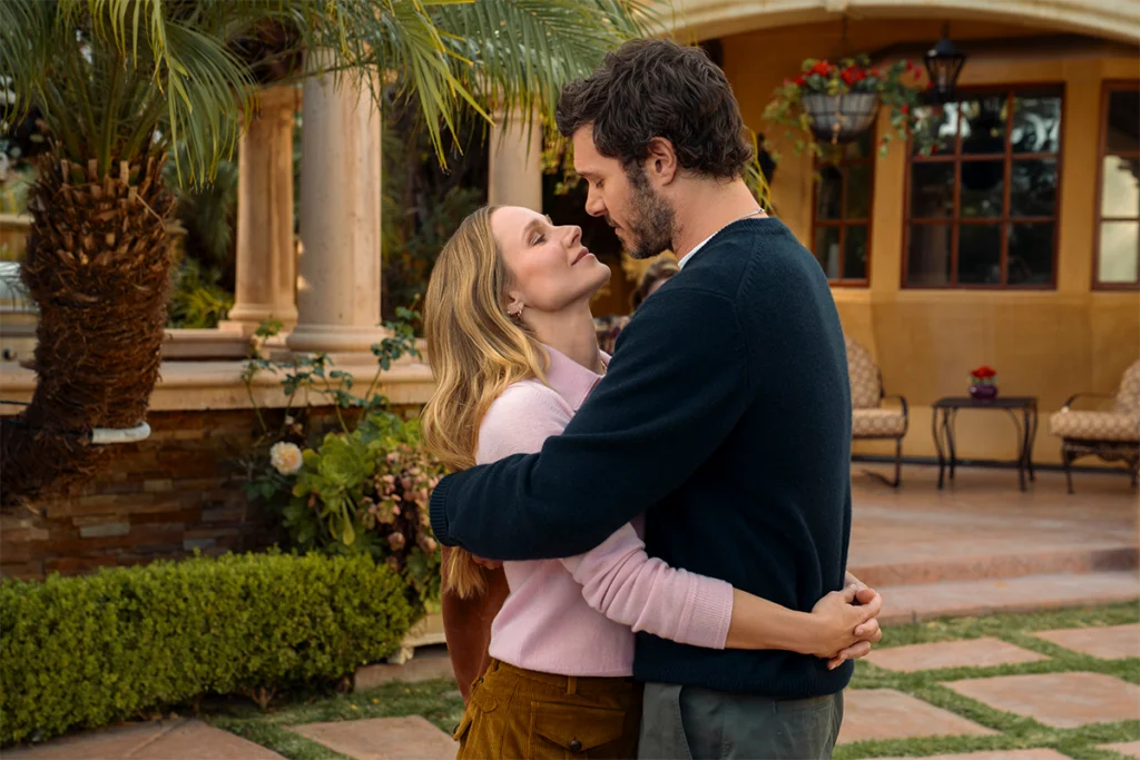 Kristen Bell and Adam Brody as Joanne Williams and Noah Roklov in season three of "Nobody Wants This" on Netflix