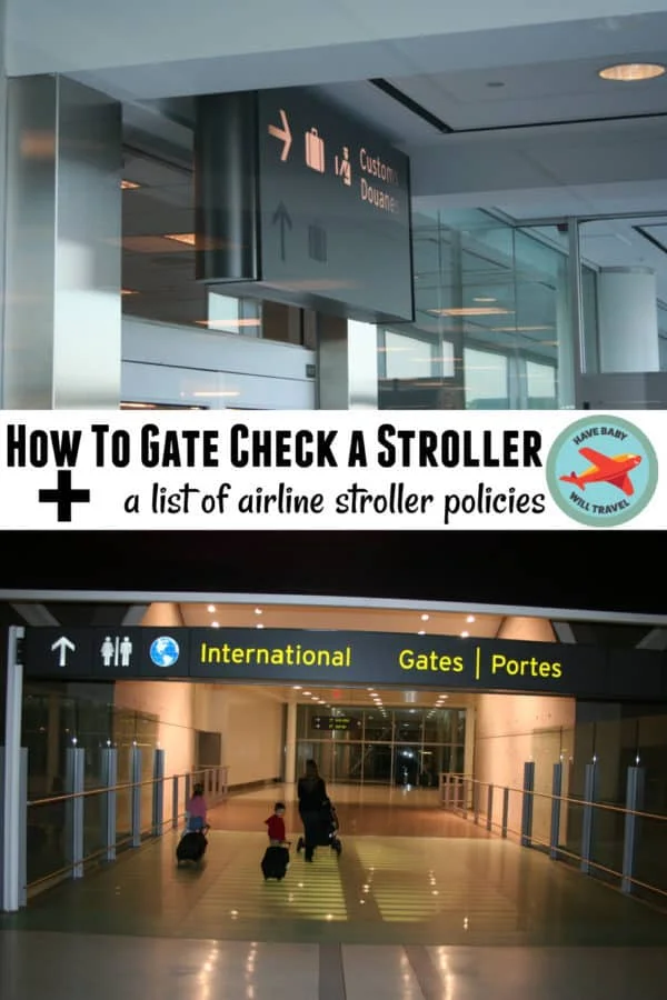 Gate Checking Your Stroller When Flying with Baby