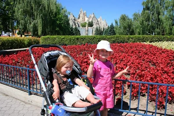Getting around with a stroller at Canadas Wonderland withh a baby