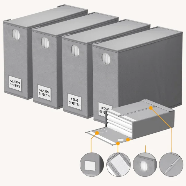 Small Storage Solutions closet sheet organizers